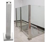 Silver s Deck Railing Post SystemSquare Mid Corner & End Posts for Indoor/Outdoor BalustradePatio & Attic Banister Secure Floor Mount Installat