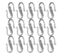 Silver S Shape Hook Clasp COHEALI 20pcs Silver Buckle Bead Kit Sterling Silver Pearl Bracelets Toggle Clasps Toggle Jewelry S Hook Ring S Shape Clasps