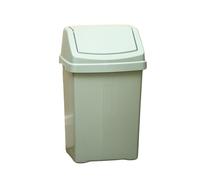 Silver Sage Plastic Swing Bin Recycling Kitchen Bathroom Rubbish Waste Dustbin (8L)