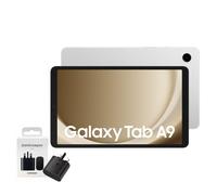 (Silver) Samsung Galaxy Tab A9 64GB 4GB RAM X110 Wi-Fi, with official 25W UK Adapter (EP-T2510) Retail Pack