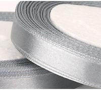 Silver Satin Ribbon 15mm (5/8 Inch) 22 Mtrs Gift Wrap, Ribbons for Gift Wrapping, Christmas, Floral, Sewing, Ribbons for Crafting, Wedding Party Decor, Car (Silver)