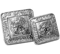 Silver Scottish Kilt Buttons, Square Shape, for Argyle Prince Charlie Kilt Jacket, Pack of 6, 10 and 20 (6, Large)