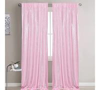 Silver Sequin Backdrop Curtains 8FTx8FT 1 Sequin Backdrop Curtains Panel Sparkly Background Drapes Glitter Photo Background for Wedding Baby Shower Stage Decorations(Pink,2FTx8FT-2PC)