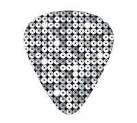 Silver Sequin Sparkle Pattern,12 Pcs Guitar Pick,3 Different Thickness Plectrums for Acoustic Guitar Bass Ukulele (0.46mm 0.96mm 0.71mm)