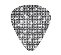 Silver Sequin Sparkle Pattern Advanced guitar pick 12 pieces Three thicknesses for bass, electric guitar, acoustic guitar bag