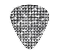 Silver Sequin Sparkle Pattern Advanced guitar pick 12 pieces Three thicknesses for bass, electric guitar, acoustic guitar bag