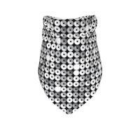 Silver Sequin Sparkle Pattern,Bib Scarf Triangle Hood Adjustable Pet Scarf Washable Hood Suitable for Small, Medium and Large Dogs and Cats