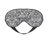 Silver Sequin Sparkle Pattern Print Eye Mask for Comfortable Sleep – Elastic Nighttime Shade, Perfect for Plane, Travel, and Meditation