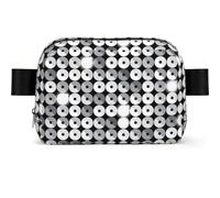 Silver Sequin Sparkle Pattern, Square Waist Bag Travel Bum Bag Casual Chest Bag Fanny Pack for Men Women