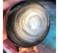 Silver Shining Stone Ball, Hand Cut Crystal