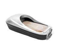 Silver Shoe Film Dispenser Machine with 500-Pre Cut Covers, Automatic Shoe Wrapping Machine for Home, Office, Medical Facilities,Portable Shoe Cover Machine Dust-Free, No Power Needed