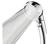 Silver Shower 1pc Booster Head for Home Showering and Bathing Pressurized Large Water Output Showerhead