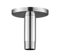 Silver Shower Bracket 10cm Ceiling Mount Stainless Steel | Polished chrome finish, rust-resistant steel, elegant bathroom upgrade, 10cm length, ceiling mount