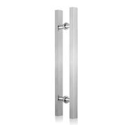 Silver Shower Door Handle - Durable Bathroom Glass Grab Bar & Towel Rack, Adjustable Hole Centers 200mm to 900mm for Easy Installation and Modern Style