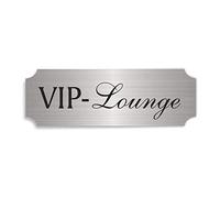 Silver sign VIP Lounge - approx. 15 x 5 cm - self-adhesive weatherproof
