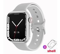 (silver, silicone strap) 2023 Watch 9 Smart Watch Men Body Temperature BT Call NFC Always on Display Fitness Women Series 8 Smartwatch