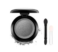 Silver Single Color Glitter Eyeshadow with Brush, Shimmering Pressed Powder, Highly Pigmented Sparkly Eyeshadow for Girls Women, Waterproof and Long-Lasting for Party, Stage Looks