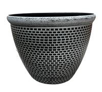 (Silver, Single) Cromarty Plant Pot 36cm Plastic Flower Planter