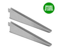 Silver Single Twin Slot Bracket - 370mm X 2