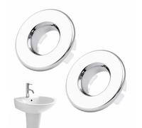 Silver Sink Overflow Cover, Round Basin Overflow Ring Replacement Cap | Tool-Free Installation, Durable Silver Finish for Bathroom Wash Basin & Kitchen Sink Overflow Hole Replacement