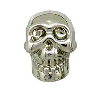 Silver Skull Shank Button 18mm (6)