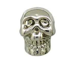 Silver Skull Shank Button 18mm (6)