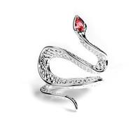 Silver Snake for Women, Adjustable Open Snake Rings with Colorful Crystal Rings, Stacking Animal 2025 Snake Band Stone