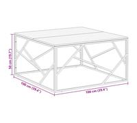 (silver, solid wood) vidaXL Coffee Table Hallway Accent End Table Console Centre Tea Side Table