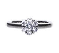 Silver sortija Diamond Fire