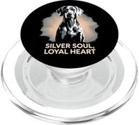 Silver Soul Loyal Heart | Elegant Weimaraner Dog PopSockets PopGrip for MagSafe