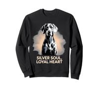 Silver Soul Loyal Heart | Elegant Weimaraner Dog Sweatshirt