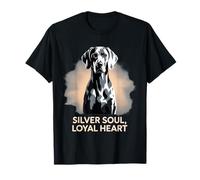 Silver Soul Loyal Heart | Elegant Weimaraner Dog T-Shirt