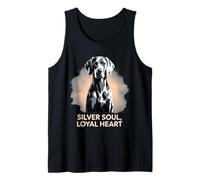 Silver Soul Loyal Heart | Elegant Weimaraner Dog Tank Top