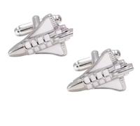 Silver Space Shuttle Cufflinks Space Rocket Fly Astronaut Spacecraft ISS Plane