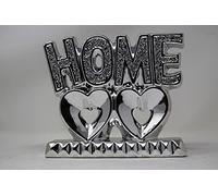 Silver Sparkle Bling Crushed Diamond Display |free standing home letters blocks rack sign for living room office home bathroom decoration ornament | Wedding Anniversary, Birthday Present Gift