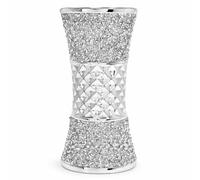 Silver Sparkle Flower Vase Different Size Crushed Diamonte Bling Textured Home Decoration Display Ornament (Choose the Perfect Vase Size for Your Home, Office, or Any Space 20CM, 25CM, 30CM) (20CM)