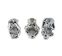 Silver Sparkle Ornament Bling Crushed Diamond Gift | Silver Hear-No, See-No, Speak-No Evil Monkeys Animal Statue| Gift Present for all Occasion, Home Decor