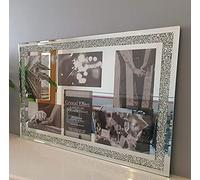 Silver Sparkle Photo Frame Multi Aperture Picture Photo Frame For 6 Photos (50cmx34cm)