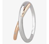 Silver Sparkle Two-Tone Fingers Crossed Ring R3263CRG2M(T) 56