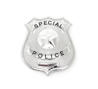 Silver Special Police Unisex Metal Badge Pin Cop Officer Constable Fancy Dress Cosplay Accesory 6cm