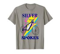Silver Spokes E-Bike Riders Senior Group Cruising Style T-Shirt