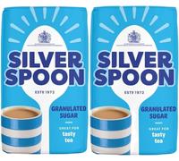 Silver Spoon Granulated Sugar 1kg (Pack of 2) - White Sugar for Baking, Tea & Coffee | Fine Granules | Everyday Kitchen Essential
