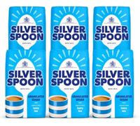 Silver Spoon Granulated Sugar 1kg (Pack of 6) | Fine White Granulated Sugar | Ideal for Tea, Coffee, Baking & Cooking | Everyday Household Suga