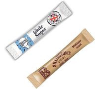 Silver Spoon White & Billington Brown Sugar Sticks 100 Each (Total 200 Sticks) - Individually Wrapped 2g Sachets | Perfect for Tea, Coffee, Offices, Cafés & Travel