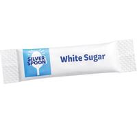 Silver Spoon White Sugar Sticks 2g (Pack of 300) | Individually Wrapped White Sugar Sachets | Granulated Sugar for Tea, Coffee & Hot Drinks | Ideal for Home, Office & Catering