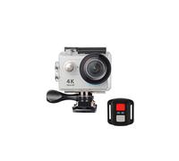 (Silver) Sport Camera Action 4K Ultra HD 2.4G Remote WiFi 170 Degree Wide Angle
