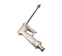 Silver Spray Nozzle with Front Trigger for Garden Watering | Zinc Aluminum Copper Alloy Build, Flexible Adjustable Flow, Car Wash and Bathroom Cleaning Use