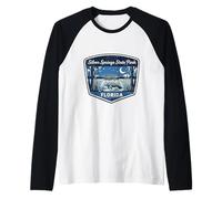 Silver Springs State Park Florida Manatee Nature Wildlife Raglan Baseball Tee