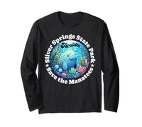 Silver Springs State Park Florida Manatee Save The Manatees Long Sleeve T-Shirt