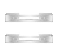 Silver Square Shower Stand Aluminium and Steel Bath Stand Without Drilling, 2 Shower Stands with Shampoo Soap Dish